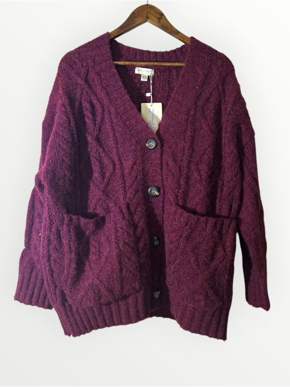 See U Soon NWT oversized cable-knit cardigan SIZE S/M